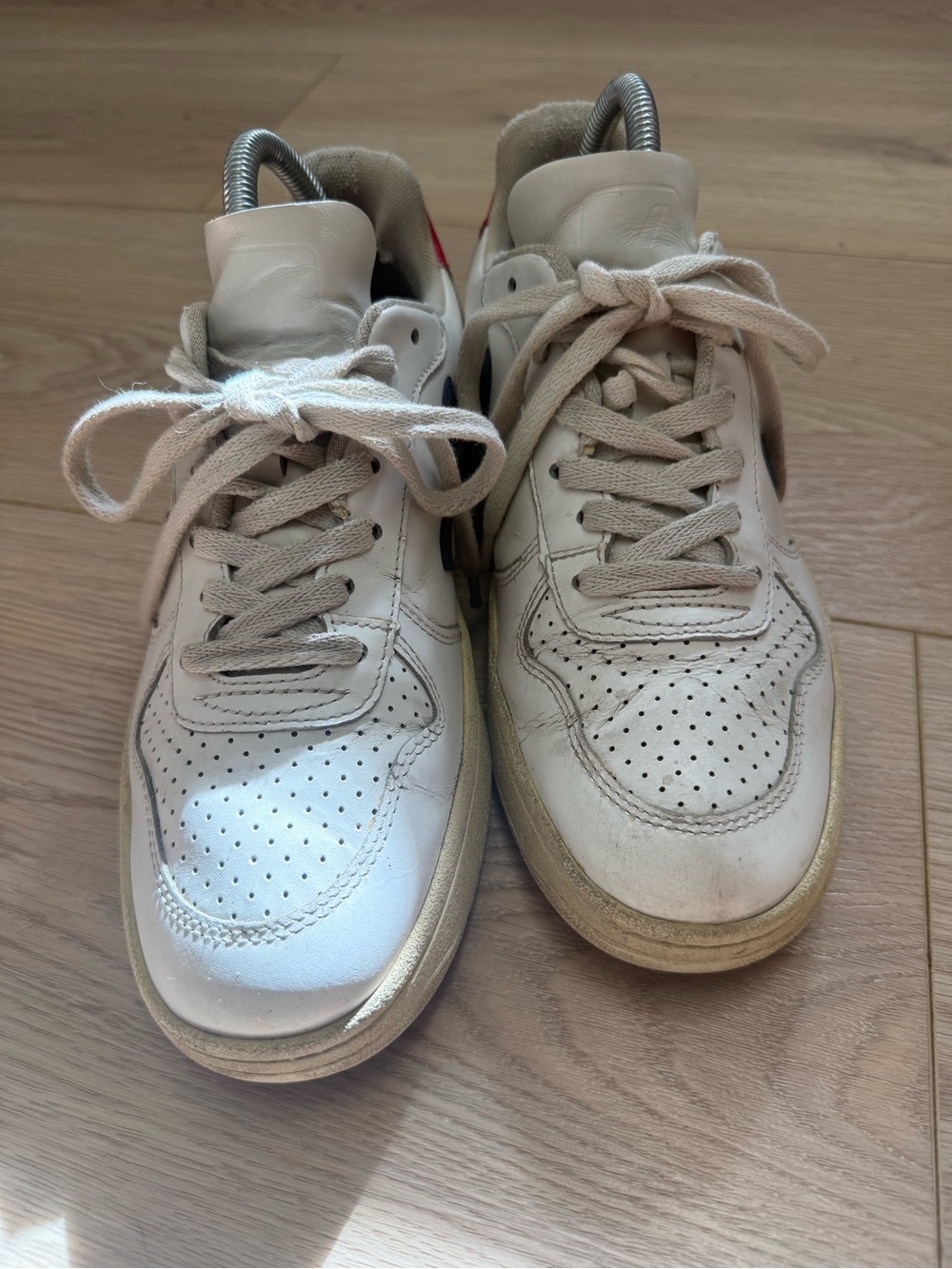 VEJA V-10 LEATHER WHITE NAUTICO PEKIN WOMANS SIZE 7 - Picture 4 of 10